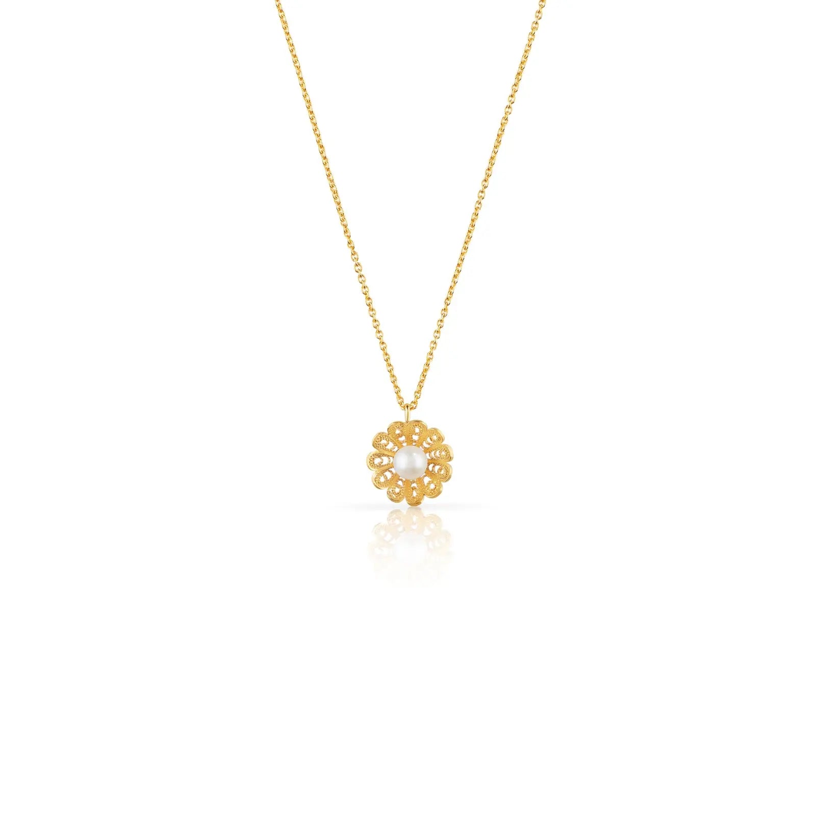 Golden flower necklace Dreams Do Come True necklace 