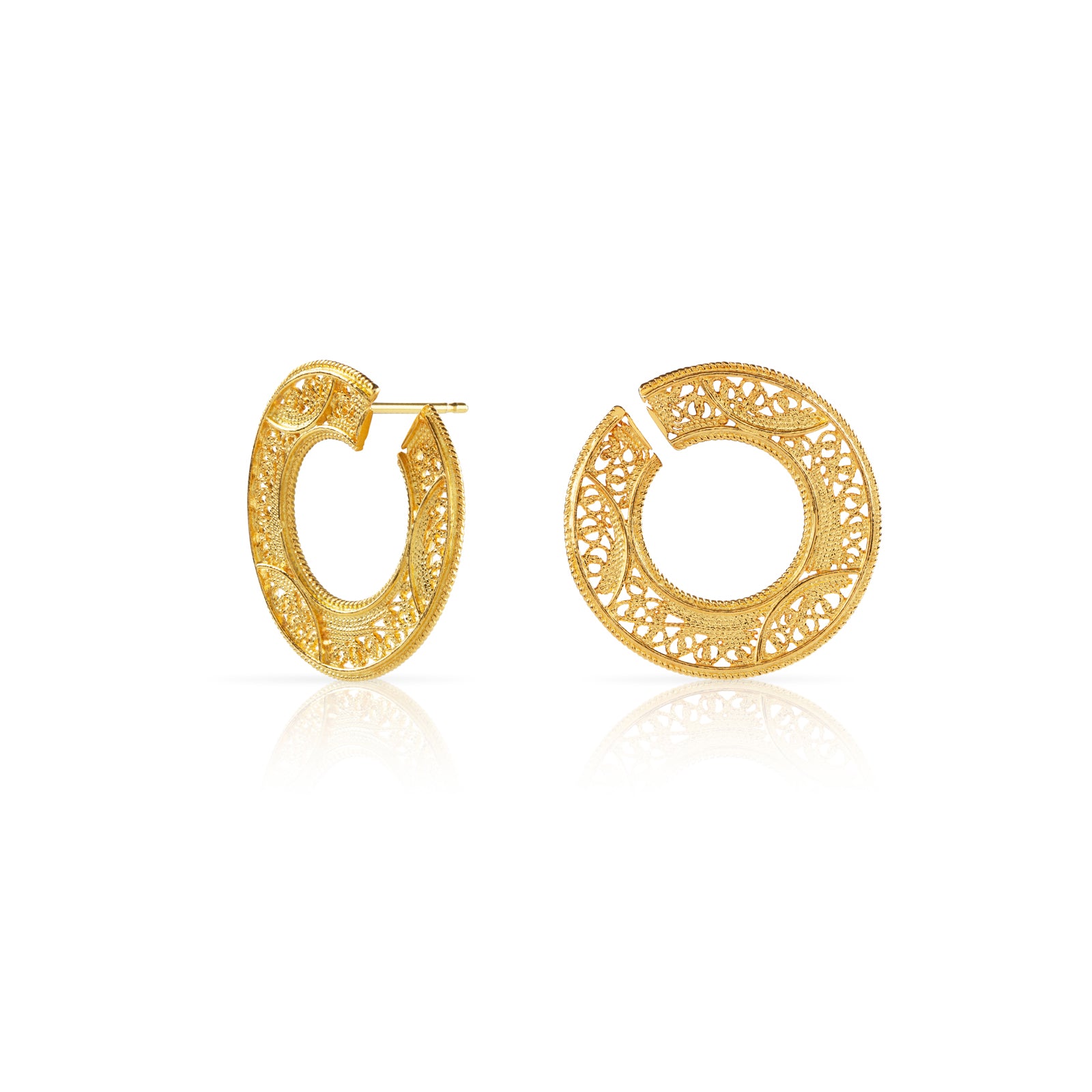 Open Hoop gold Earrings Oh You Beauty 