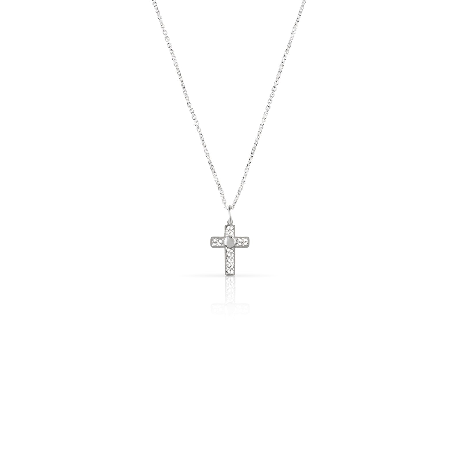 silver filigree cross necklace Oh My God 